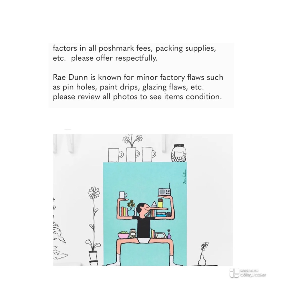 1 of 3  Rae Dunn White MOM mug 🪴 motif 💐  🌺 - Picture 9 of 9